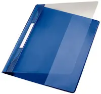 LEITZ Chemise à lamelle Exquisit, format A4+, PVC, bleu