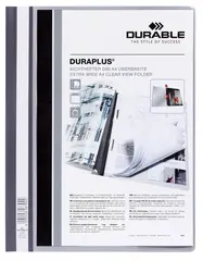 DURABLE Chemise à lamelle DURAPLUS, A4, gris