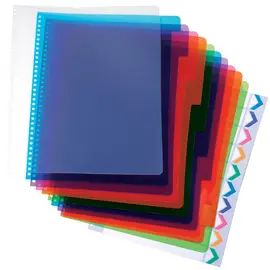 GBC Intercalaires en plastique PolyDividers, A4, 5 touches,