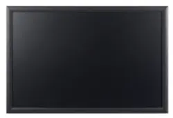 Bi-Office Tableau noir, cadre noir, 900 x 600 mm