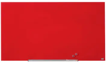 nobo Tableau en verre Impression Pro Widescreen, 57", rouge