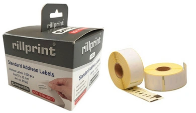 rillstab Etiquettes en rouleau, 57 x 32 mm, blanc