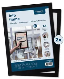 EUROPEL Cadre magnétique INFO FRAME, A4, noir