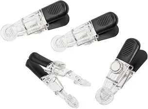 WEDO Aimants clip GLOSSY, kit de 4, noir / transparent