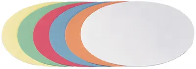 FRANKEN Carte de présentation, oval, 110 x 190 mm, jaune