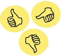 FRANKEN Symbole d'appréciation pour présentation "Pouces