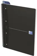 Oxford Cahier à spirale "Smart Black", A4+, quadrillé, noir