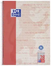 Oxford Cahier à spirales "Recycling", A4+, quadrillé