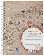 LANDRÉ Cahier "Recycling" A5+, quadrillé, 80 feuilles