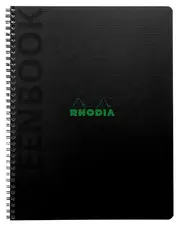 RHODIA Cahier à spirale GREENPAD, A5+, ligné, noir