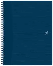 Oxford Cahier à spirales Origins, A4, ligné, bleu