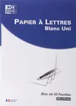 Oxford Bloc de correspondance, A5, blanc, uni
