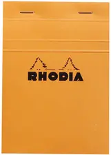 RHODIA Bloc agrafé No. 13, format A6, quadrillé 5x5, orange
