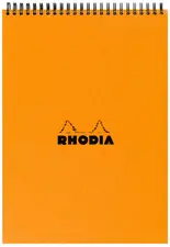RHODIA Bloc spiralé No. 18, format A4, quadrillé 5x5, orange