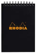 RHODIA Bloc spiralé No. 13, format A6, pointillé dot, noir