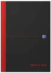 Oxford bloc-notes Black n' Red - à reliure, A4, ligné