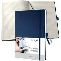 sigel Carnet de notes Conceptum, A4, ligné, bleu