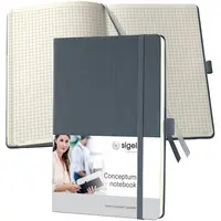 sigel Carnet de notes Conceptum, A5, quadrillé, gris