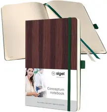 sigel Carnet Conceptum Nature Edition, A5, bois, pointillé