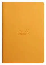 RHODIA Carnet piqûre textile RHODIARAMA, A5, ligné, orange
