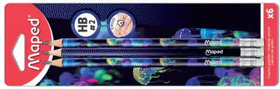 Maped Crayon de papier DEEPSEA PARADISE, avec gomme, HB
