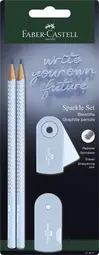 FABER-CASTELL Kit d'écriture GRIP SPARKLE, bleu ciel