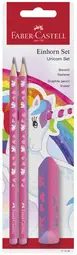 FABER-CASTELL Kit d'écriture Licorne, 3 pièces, rose