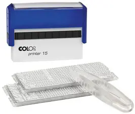 COLOP Textstempel-Set Printer 15/2 Set, blau