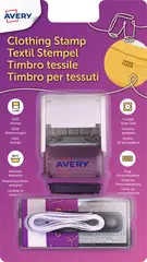 AVERY Kit tampon textile, 3 lignes, blanc