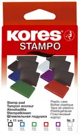 Kores tampon encreur "STAMPO", (L)110 x (P)70 mm, bleu