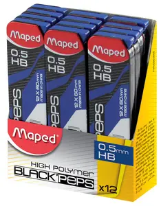 Maped Mines pour porte-mines BLACK'PEPS, 0,7 mm, présentoir