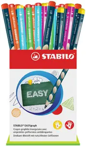 STABILO Crayon graphite EASYgraph, présentoir carton de 36