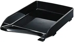 LEITZ Corbeille à courrier Elegant, A4, polystyrène, noir