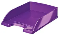 LEITZ Corbeille à courrier Plus WOW, A4, polystyrène, violet