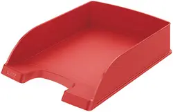 LEITZ Corbeille à courrier Plus Standard, A4, rouge