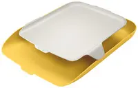 LEITZ Corbeille à courrier Cosy avec organisateur, A4, jaune
