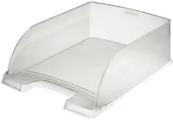 LEITZ Corbeille à courrier Plus Jumbo, A4, polystyrène,givré