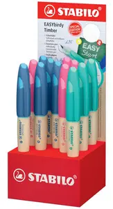 STABILO Stylo plume EASYbirdy Timber L/R, présentoir de 12