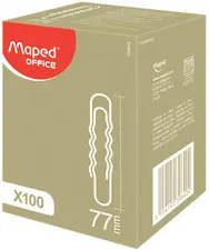 Maped Trombone, en acier nickelé, 77 mm, ondulé