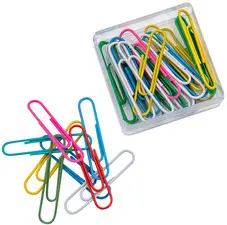 WEDO Trombones recouverts de plastique, 50 mm, assorti