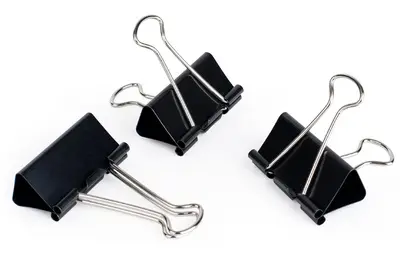 pavo Pince double clip, (L)32 mm, écartement 13 mm, noir