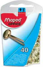 Maped Attaches parisiennes à tête ronde, en laiton, 17 mm