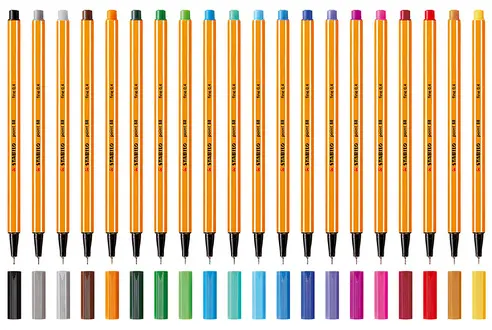 STABILO Feutre à pointe fine point 88, vert olive
