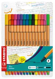 STABILO Feutre à pointe fine point 88, étui carton de 15