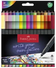 FABER-CASTELL Feutre pointe fine GRIP FINEPEN, étui de 30