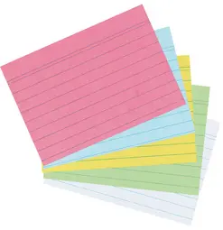 herlitz Fiches bristol, A5, ligné, jaune