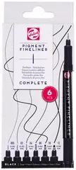 ROYAL TALENS Feutre Pigment Fineliner, set de 6, noir