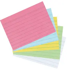 herlitz Fiches bristol, A6, ligné, blanc