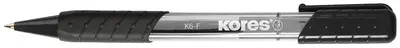 Kores stylo à bille rétractable jetable K-PEN K6, M, noir
