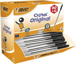 BIC Stylo à bille Cristal Original, VALUE PACK, noir